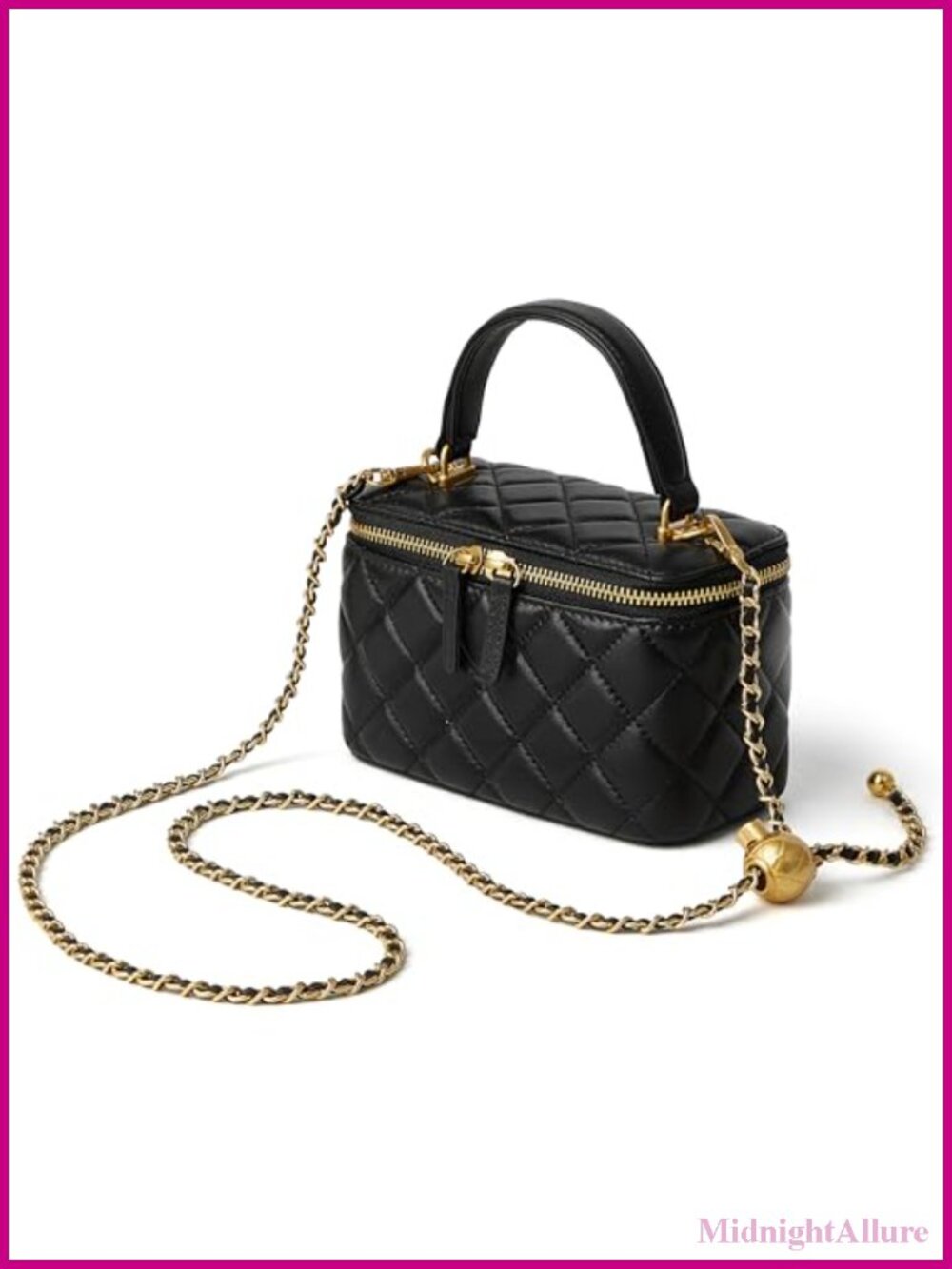 Genuine Leather Quilted Small Crossbody Purse Mini Top Handle Box Bag